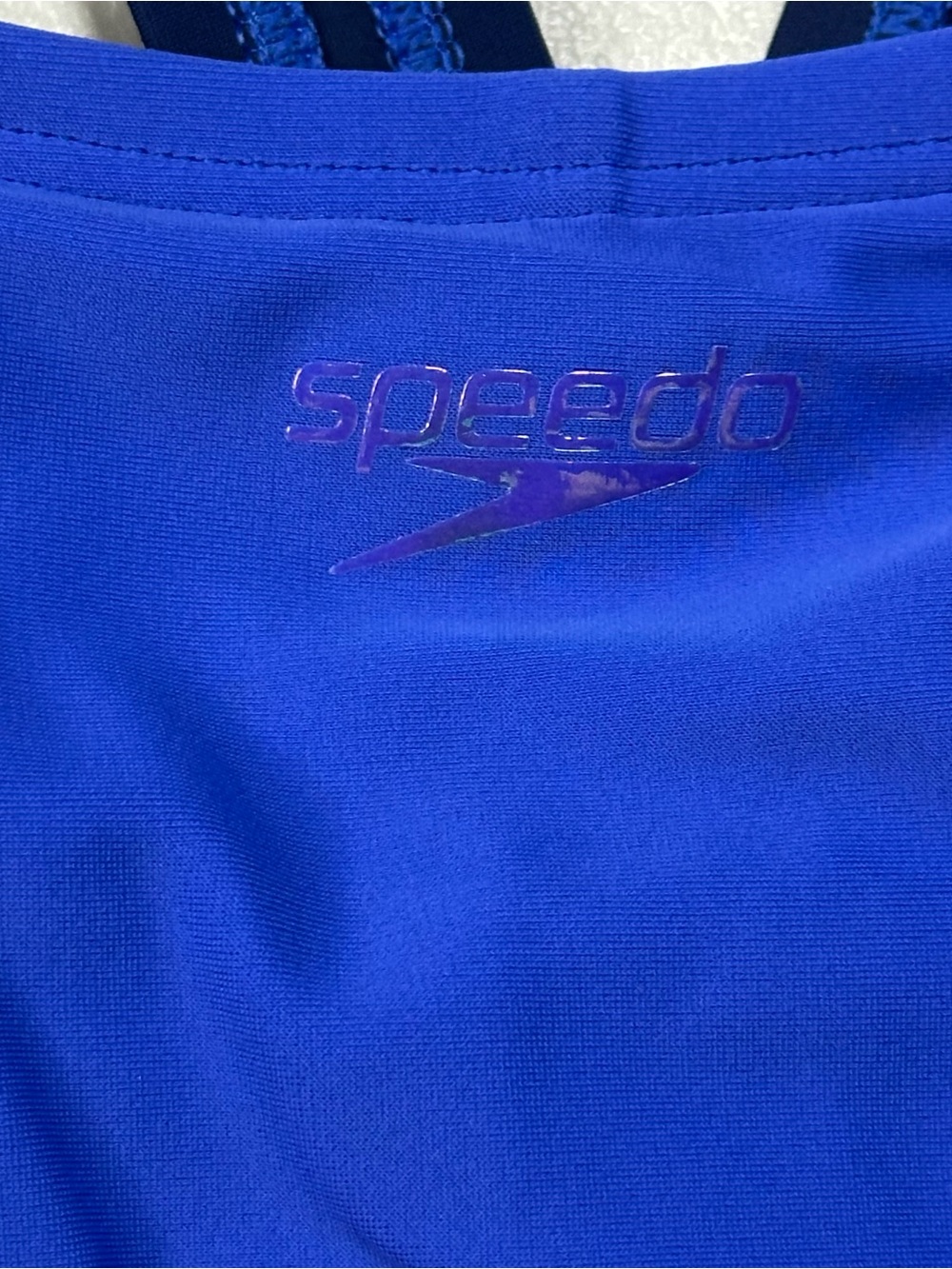 Speedo Women’s One-Piece Swimsuit Size 6 Blue Colorblock Hydro Bra Athletic Swim - Picture 4 of 8
